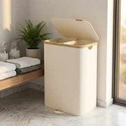 SONGMICS LCB532WD01 - Wasmand met Deksel - Uitneembare Waszak - 2 Vakken - 150 Liter Capaciteit — thumbnail 3