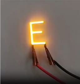 -E- COB LED 3V Filament Letter Geel 3 x 3 cm FPC 2200K 1W Warm-wit — thumbnail 1