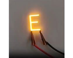 -E- COB LED 3V Filament Letter Geel 3 x 3 cm FPC 2200K 1W Warm-wit