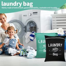 Ultiluxe® Waszakken XL - 3 stuks - Waszak voor wasgoed - Grote wasnetjes met rits - Reis waszakjes - 45 x 55 cm - Wastas groot - Wasnetten met handvaten - Waszakje lingerie - Wasnet wasmachine - Kwetsbare kleding - Laundry bag - Zwart, groen, roze — thumbnail 4