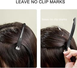 6 Professionele Haarclips voor het Verdelen en Stylen van Haar - Zwarte Klemmen — thumbnail 2
