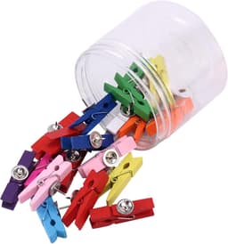 Decoratieve Punaises - Houten Clips Kopspijkers - Kurkbord Bevestigen - Creatieve Vormgeving - 20 Stuks - Meerkleurig — thumbnail 2