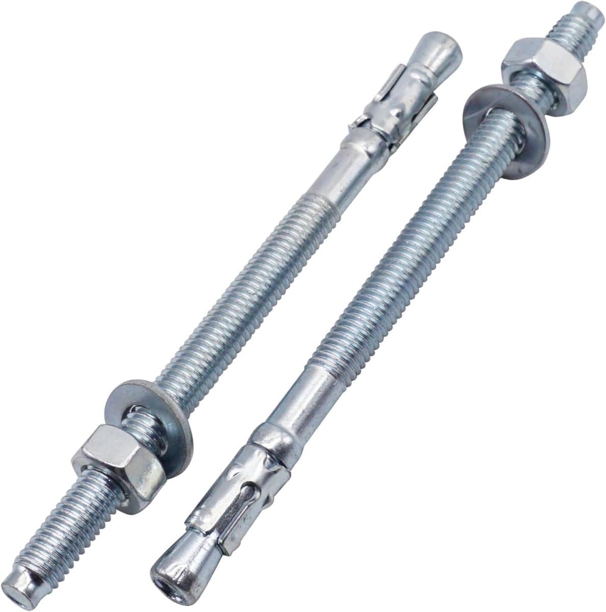Wigankers - Keilankers metalen pluggen - Beton bevestigen - Verzinkt staal - M8 x 120 mm - Zilverkleurig — afbeelding 1