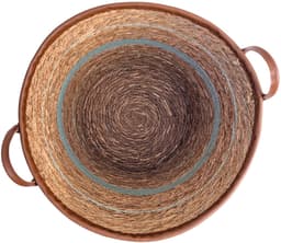 Lavandoux - Wasmand - Zeegras - Naturel en Blauw - L: Ø45 x H50 cm — thumbnail 4
