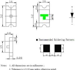 Led Diode 1206 smd 10 stuks — thumbnail 3