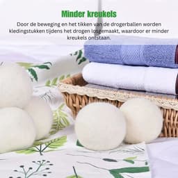 Drogerballen XL - 3 Stuk - Zero Waste - Premium Quality 100 % Newzealands Schapenwool — thumbnail 2