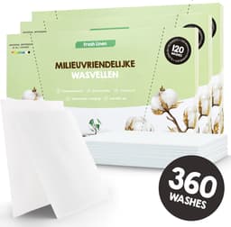 Mr. Green Mind Wasstrips ECO 360 Wasbeurten Fresh linen Milieuvriendelijke Wasmiddeldoekjes Wasvellen Wasmiddel Voordeelverpakking incl. wasverzachter — thumbnail 1