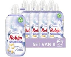 Robijn Classics Puur & Zacht Wasverzachter - 8 x 50 wasbeurten - Voordeelverpakking