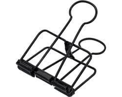 Extra Grote Binder Clips 6,5 cm - Zwarte Klemmen voor Kantoor en Schoolbenodigdheden (15 stuks)