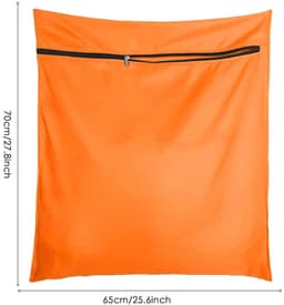 Waszak Voor Huisdieren Wasgoed - 65x70cm - Met Rits Voor Wasmachines - Vangt Dieren Haren Op - Oranje — thumbnail 5