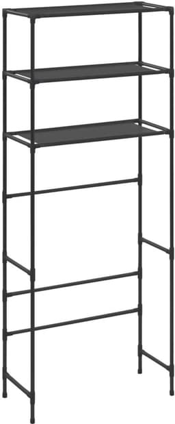 Zwart Opbergrek voor Boven de Wasmachine - 3 Laags - 69x28x169 cm — thumbnail 1