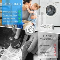 Grote Schoenwaszak Anti-Slijtage 360° Driedimensionale Bescherming Wasmachine Universeel - Zware Rits Wasbaar (- Herbruikbare Sneakers/Kleding Waszakken, Reizen & Cadeaus Favoriete Keuze), Waszakken — thumbnail 3