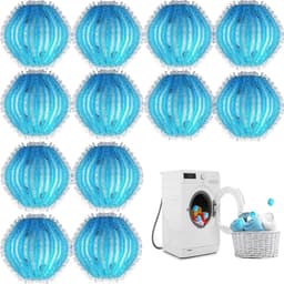 Ontharingsballen - Wasmachine ontharing - Vuilverwijderende wasballen - Anti-wikkel kleding haar absorberende ballen - Blauw - 12 stuks — thumbnail 1