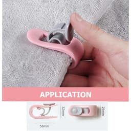 20 stuks antislip quiltclips - bevestigingsclips voor lakens en quilts - anti-slip clips voor quilts - antislip clips - gordijnclips - huishoudelijke artikelen - geschikt voor gordijnen, sokken, quilts en lakens - Roze — thumbnail 2