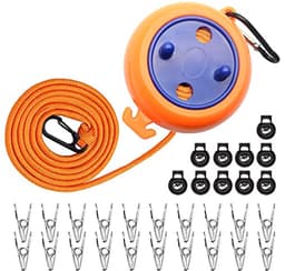 Intrekbare Waslijn 8 Meter - Draagbare Kledingdroger voor Binnen en Buiten — thumbnail 1