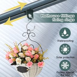 Pack of 30 Greenhouse Clips - Plant Holders - Hanging Arrangements - Climbing Aid Clips - Plastic Greenhouse Accessories - Perfect for Your Greenhouse and Paradise — thumbnail 2