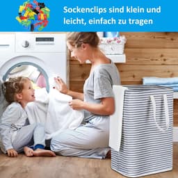 60 stuks sokkenclips - sokkenclip voor wasmachine en droger - sokkenhouder met haken - kleurrijke sokkenclips - multifunctionele sokkenklem - drogen en bewaren van gepaarde sokken - kleurenmix voor efficiënt gebruik — thumbnail 2