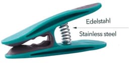 Set van 96 wasknijpers met roestvrijstalen veren en canvas wasknijperzak — thumbnail 4