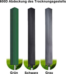 Elkuaie Waslijnhoes - Roterende Wasdrogerhoes - Beschermende Weerbestendige Parasol Hoes voor Tuin Drogers | 1 Stuk - Groen — thumbnail 2