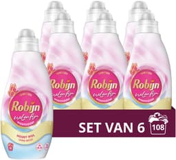 Robijn - Vloeibaar Wasmiddel - Wol & Fijn - 6 flessen - 108 wasbeurten - Voordeelverpakking — thumbnail 1