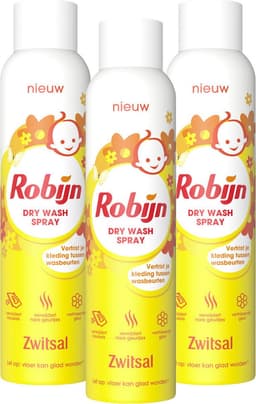 Zwitsal - Robijn Dry Wash Spray - Kleding Opfrisser - 3 x 200ml - Voordeelpack — thumbnail 1