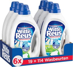 Witte Reus Gel - Vloeibaar Wasmiddel - Witte Was - Voordeelverpakking - 6 x 19 Wasbeurten — thumbnail 1