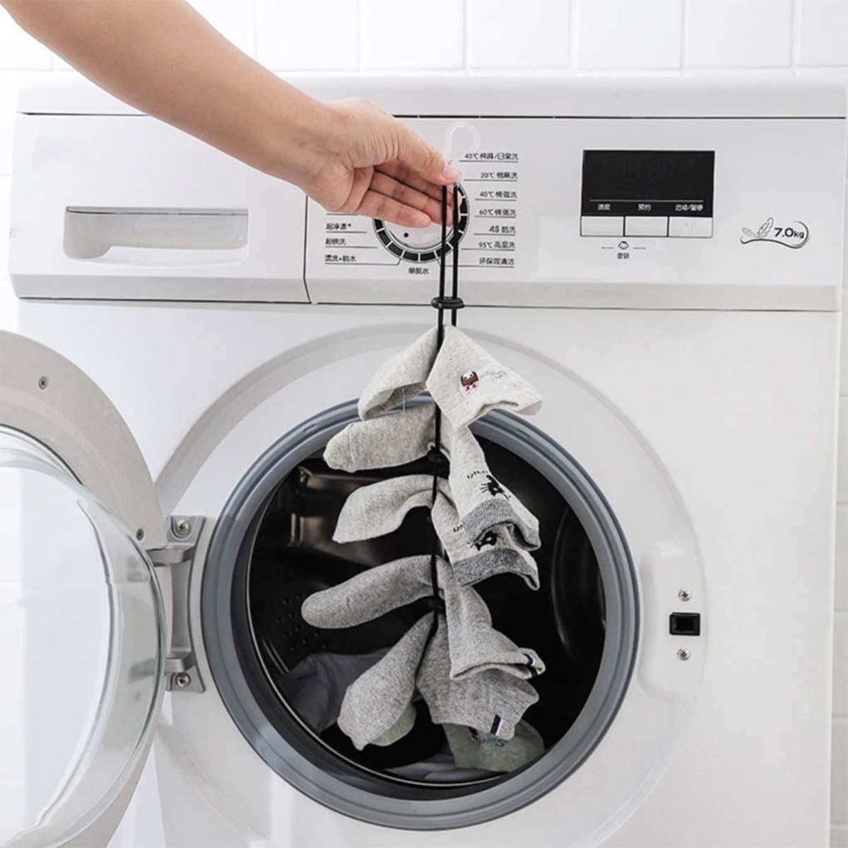 *** Sokken Waslijn - Sokken Droger - Sokken bijeen houden – Sokken Wassen – 10 paar sokken - van Heble® *** — afbeelding 1