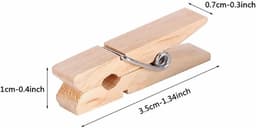 Stevige Houten Mini Wasknijpers - 100 Stuks - Ideaal voor Kleding, Ambachten en Decoraties — thumbnail 5