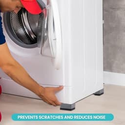 4 Pack Antivibratie Voeten voor Wasmachines - Geluiddempende en Schokabsorberende Matten voor Stabiliteit — thumbnail 2