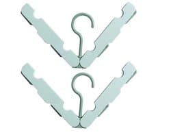 Wasrek inklapbaar - Wasrek Hangend - Draagbare opvouwbare hanger met haak - Ideaal voor op reis, kampeerders, reizigers en kleine ruimtes - Tweedelig pakket - Lichtgroen