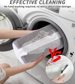 Waszak - Wasnet Voor Schoenen - Waszak Voor Schoenen - 32.5 x 12.8 cm - Netje Anti-Vervorming - Schoen Wassen - Schoenenwaszak - Wasgoed - Wasmachine - Schoenen / Sneakers - met Rits - Herbruikbaar - 2 Stucks — thumbnail 4