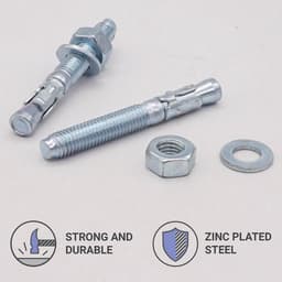 Verzinkte Wigankers M10 x 80 mm - Geschikt voor Metsel- en Betonwerk (25 stuks) — thumbnail 1