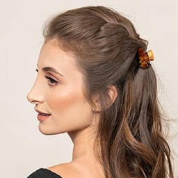 12 Stuks Kleine Haar Klauw Clips - Duurzame Mini Kaak Clips voor Kinderen en Volwassenen - Antislip Haarspeldjes in Zwart en Bruin — thumbnail 2