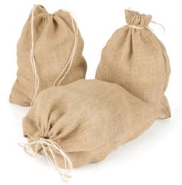 Jute Opbergzakken Set van 3 met Trekkoord - 36 x 30 cm - Ideaal voor Aardappelen, Oogst en Noten — thumbnail 1