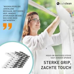 Premium wasknijpers soft clips - 40 stuks in groen-wit voor een duurzaam huishouden — thumbnail 2