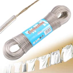 Drooglijn met stalen kern - UV-bestendig, 120 kg - voor binnen en buiten, camping en reizen — thumbnail 1