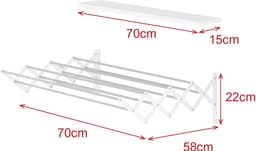 Uittrekbaar Wasrek - 70 cm - Wit - Ruimtebesparend — thumbnail 1