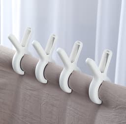 6-stuks strandlakenclip - Dekenclip -Winddichte clip - Droogclip -Sterke bijtkracht - Antislip - Beschadigt kleding niet - Winddicht - Geschikt voor knuffels, handdoeken, kleding, kamperen en reizen - Wit — thumbnail 5