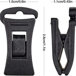 Sokken clips - Sokkenhouders - 60 stuks - 2,8 cm - Antislip Wasknijpers - Waslijnknijpers - Zwart — thumbnail 2