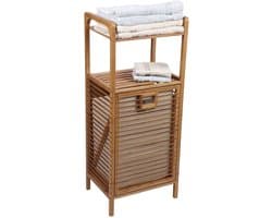 BEGRYF Badkamerkast met Wasmand - Bamboe - Vrijstaand - 95,5 cm Hoog - 2 Planken - 35L - Naturel