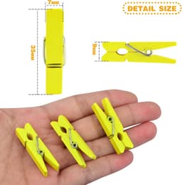 50 stuks Mini Houten Knijpers voor Foto's, Kaarten en Knutselen — thumbnail 5