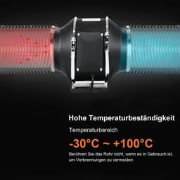 Flexibele Afvoerslang Ø 100 mm Lengte 1 tot 5 meter PVC Aluminium - Inclusief 2 Klemmen — thumbnail 4
