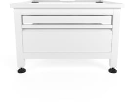 Wasophoogte® Wasmachine verhoger met lade en plateau - Wasmachine opbouwmeubel - Wasmachine sokkel - 42cm hoog - Wit - Universeel - 65*60,5 (LxB) - Inclusief wandbeugels — thumbnail 3