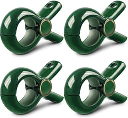 4 Stuks - Kunststof Wasknijpers - Wasknijpers - Grote Badhanddoekklem - Strandhanddoekklem - Winddichte Handdoekklem - Kledingklem - Sterke Handdoekklem - Groen — thumbnail 1