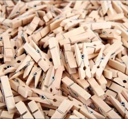 Mini Wasknijpers - Hout - 2,5 cm - 200 stuks — thumbnail 1