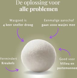 Drogerballen - Wasballen - Droogballen voor wasmachine - Wasbollen Wol - Voor Drogers - 6 Stuks — thumbnail 4