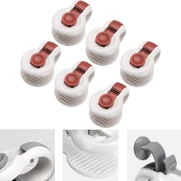Stevige Dekbed clips - Dekbedclips - Dekbed Knijpers - Clip Dekbedovertrek - 6 stuks - Wit / Rood — thumbnail 1