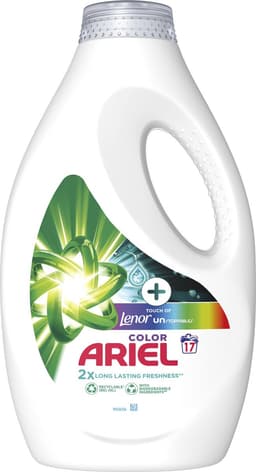 Ariel Vloeibaar Wasmiddel +Touch Van Lenor Unstoppables - Kleur - 4 x 17 Wasbeurten - Voordeelverpakking — thumbnail 4