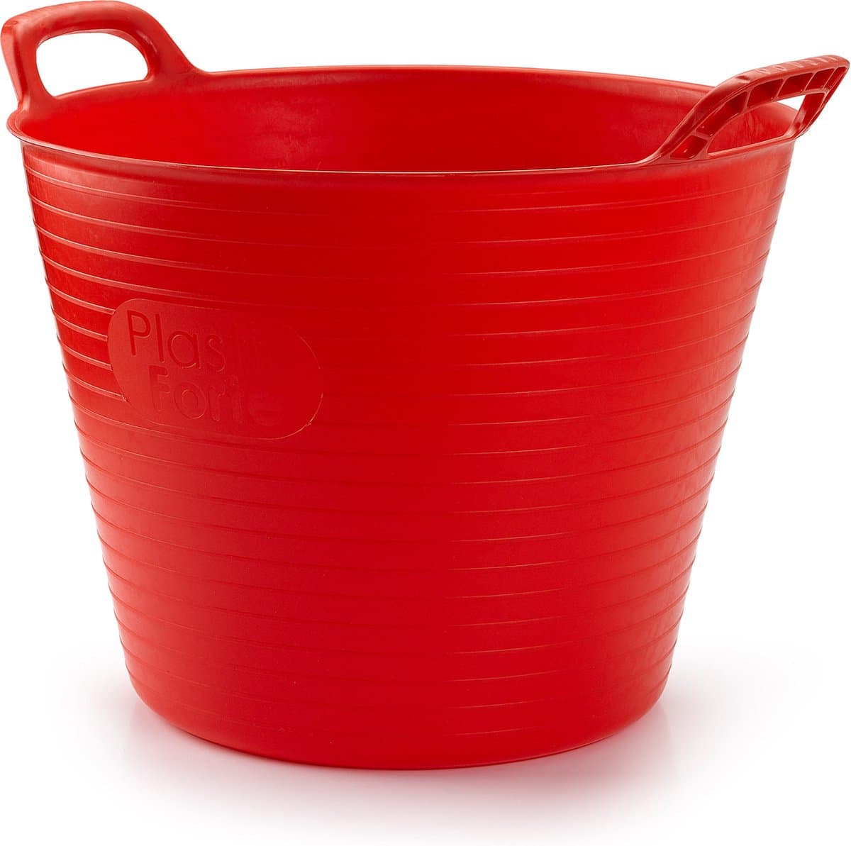 Plasticforte Flexibele emmer/kuip - rood - 42 liter - ECO kunststof - rond - 38 x 45 cm — afbeelding 1