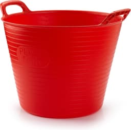Plasticforte Flexibele emmer/kuip - rood - 42 liter - ECO kunststof - rond - 38 x 45 cm — thumbnail 1